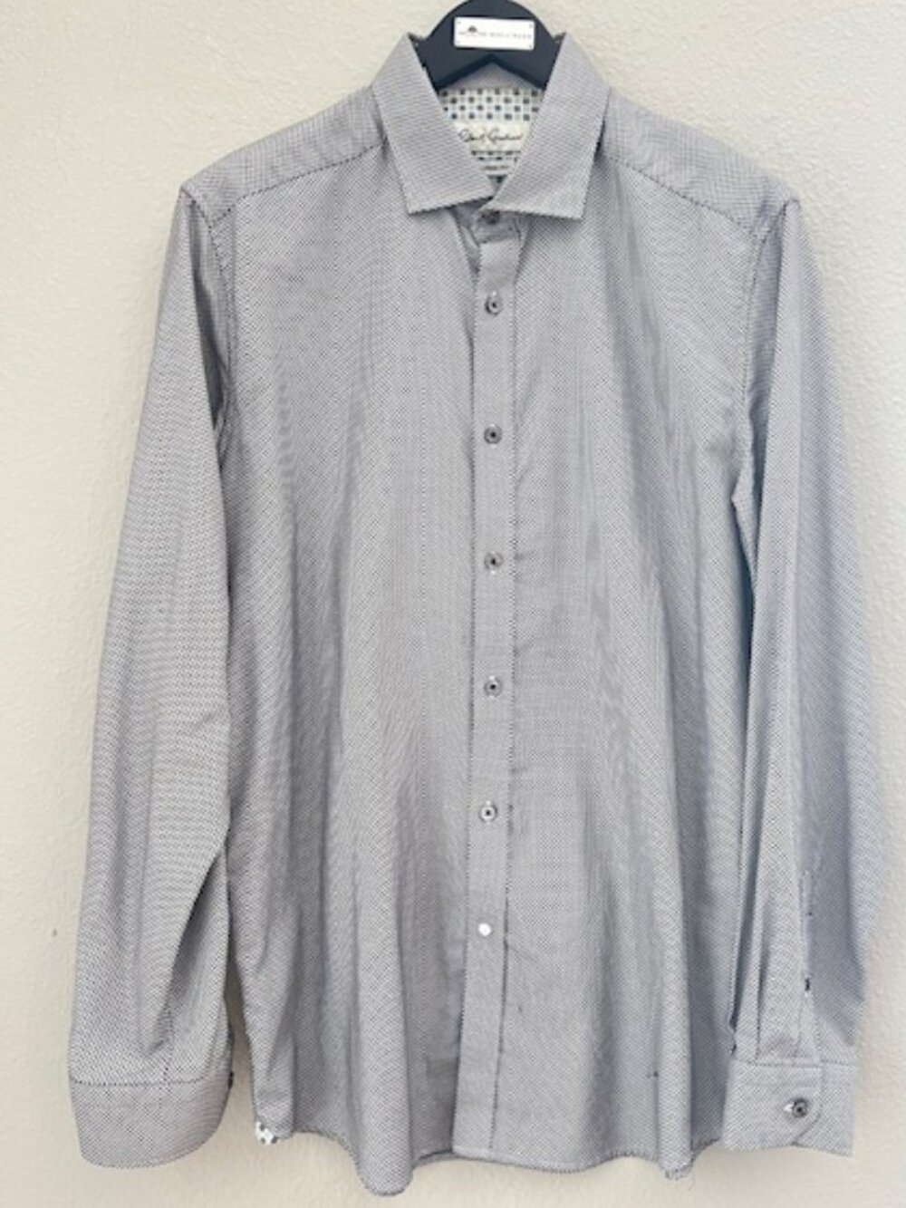 ROBERT GRAHAM Tailored Fit Shirt Men's Size 43/17 Gray Black
